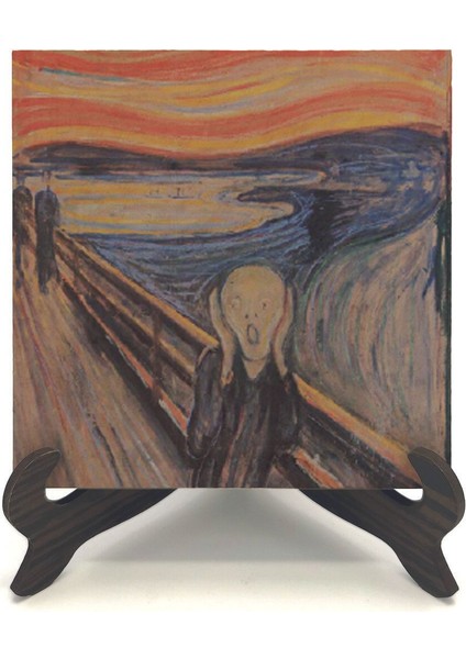 Çığlık (Edvard Munch, 1893) Baskılı Mdf Masaüstlük 10X10