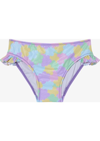 Kız Çocuk Shiny Flower Fırfırlı Halter Yaka Bikini Takımı modelleri
