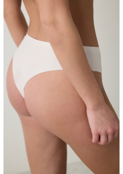 Invisible Laser Cut Bej Slip Külot