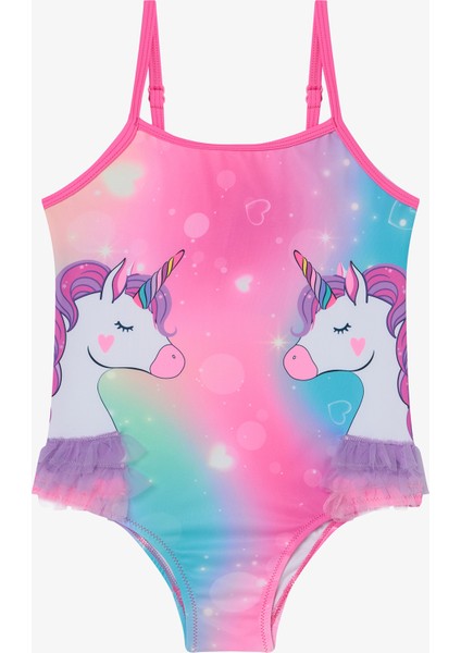 Kız Çocuk Sweet Unicorn Çok Renkli Mayo