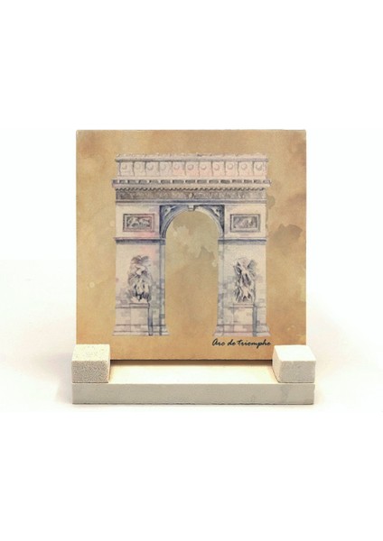 Zafer Takı (Arc De Triomphe) Baskılı Taş Masaüstlük 10X10