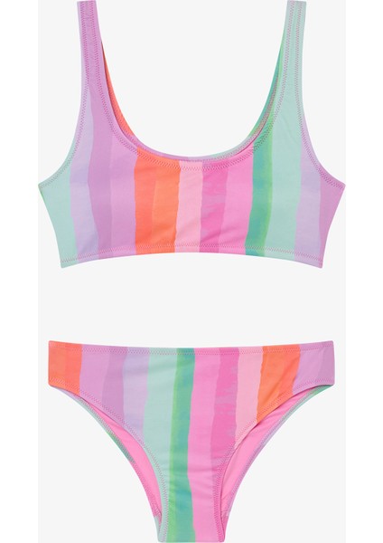 Genç Kız Ocean Halter Çok Renkli Bikini Takımı