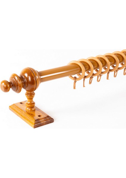 Meşe 250 cm Raysız Rustik Perde Askı Seti (Ahşap Başlık ve Aluminyum Boru) fiyatları