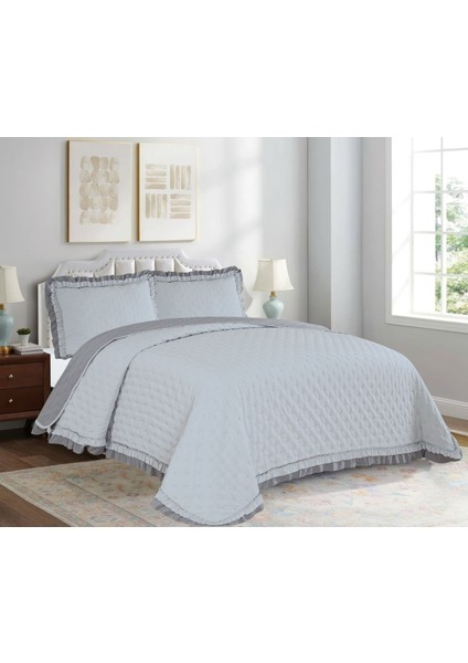 Yünteks Dainty Home Çift Kişilik Yatak Örtüsü Lara