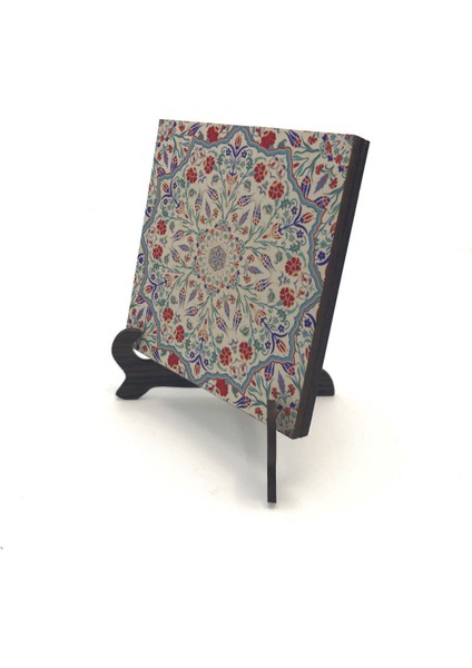 Osmanlı Çini Deseni Baskılı Mdf Masaüstlük 10X10