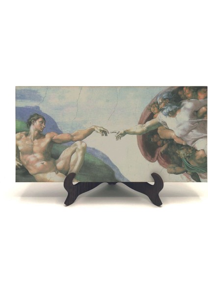 Adem’in Yaratılışı Freski (Michelangelo) Baskılı Mdf Masaüstlük 10X20