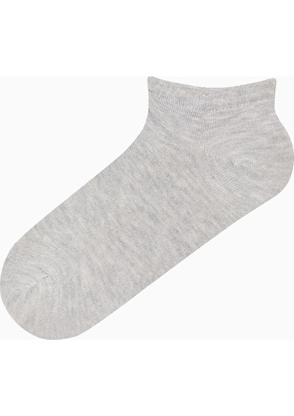 Mixed Pattern Siyah Gri 5li Patik Çorap