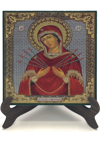 Meryem Görseli Baskılı Mdf Masaüstlük 10X10