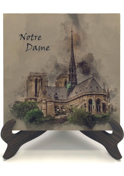Notre Dame Baskılı Mdf Masaüstlük 10X10 fiyatları