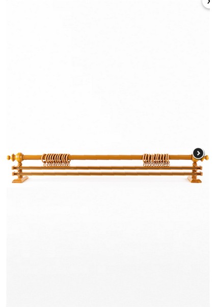 Meşe 275 cm Çiftraylı Rustik Perde Askı Seti (Ahşap Başlık ile Aluminyum Boru ve Ray) modelleri