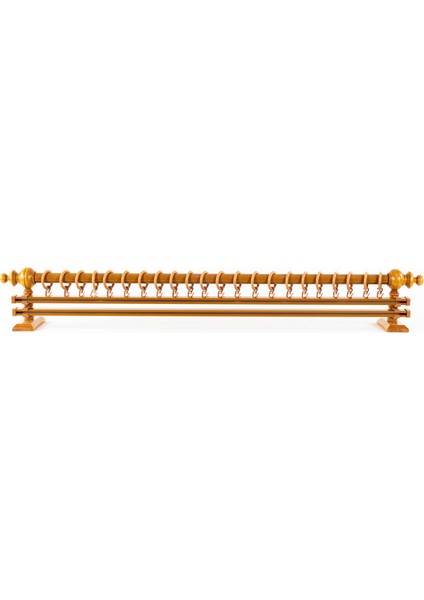 Meşe 150 cm Çiftraylı Rustik Perde Askı Seti (Ahşap Başlık ile Aluminyum Boru ve Ray)