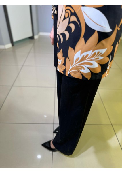 Ayrobin Kumaş Beli Lastikli Pantolon