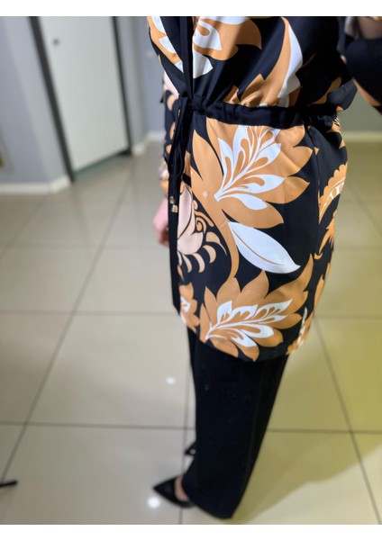 Ayrobin Kumaş Beli Lastikli Pantolon