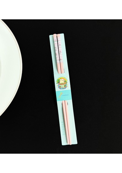 Desenli Metal Chopstick