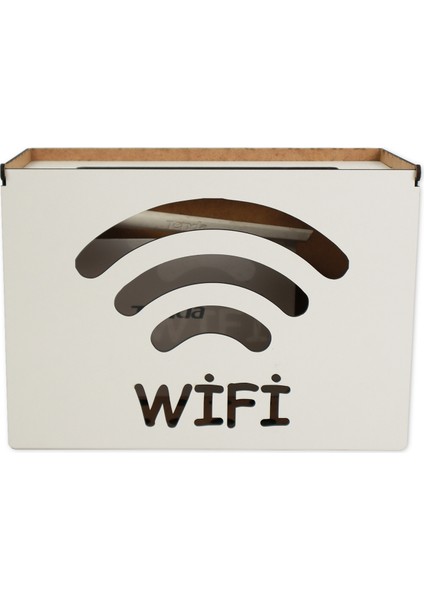 Dekoratif Modem Saklama Kutusu / Wifi / Beyaz