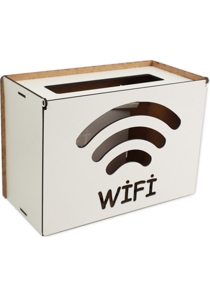 Dekoratif Modem Saklama Kutusu / Wifi / Beyaz