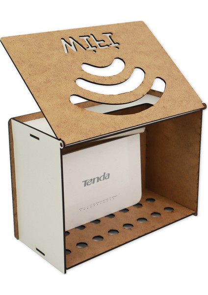 Dekoratif Modem Saklama Kutusu / Wifi / Beyaz