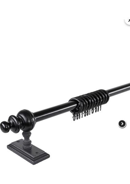 Siyah 100 cm Raysız Rustik Perde Askı Seti (Ahşap Başlık ve Aluminyum Boru) fiyatları