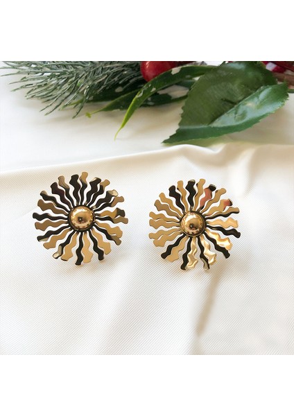 Paslanmaz Çelik Kararmaz Güneş Detaylı Çelik Küpe fiyatları