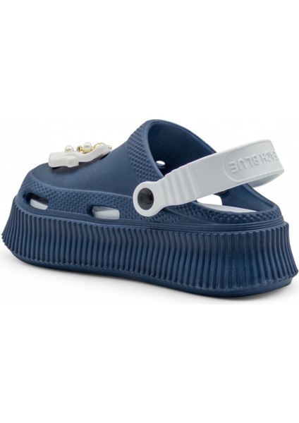 Yüksek Taban Fiyonklu Kadın Croos Terlik Lacivert fırsatları