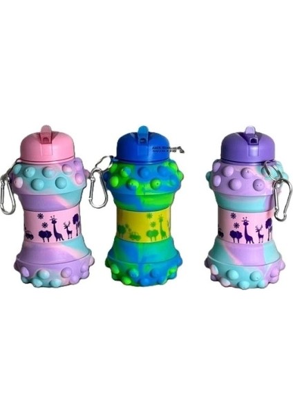 Pop-It Detaylı Akordiyon Su Şişesi