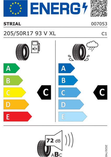 Strıal 205/50R17 93V Ultra Hıgh Performance 2023 Üretim Yazlık Lastik