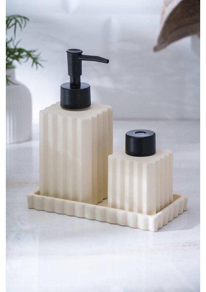 Vega Krem 3 Parça Banyo Seti