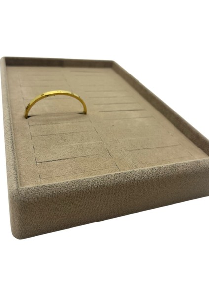 Yerli Üretim Süet Kumaş Kahve Renk 22/14 cm Batırmalı Bileklik Kelepçe Tablası modelleri