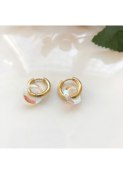 Paslanmaz Çelik Kararmaz İçiçe Geçmiş Çelik Halka Küpe