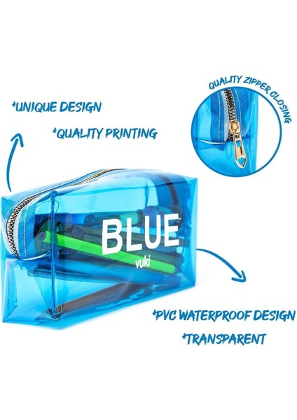 Renkli Şeffaf Fermuarlı Kalem Kutu modelleri