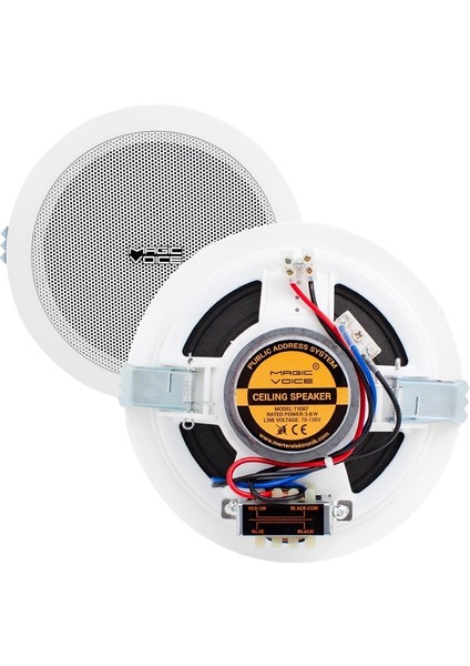 MV-11087 16 cm Max 20W 100V Alçıpan Hoparlör Trafolu (4172)