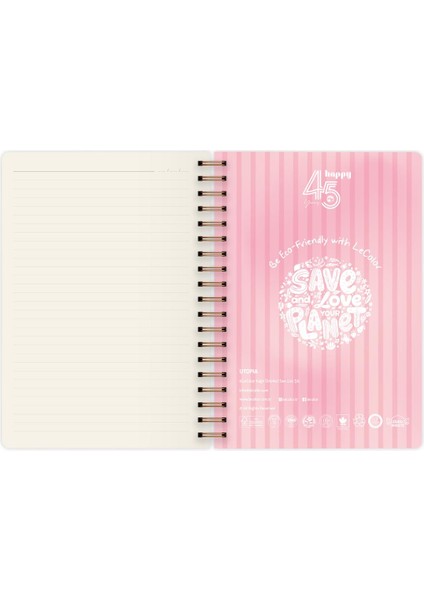 Utopia Spiralli Defter Çizgili Unicorn 17X24 cm