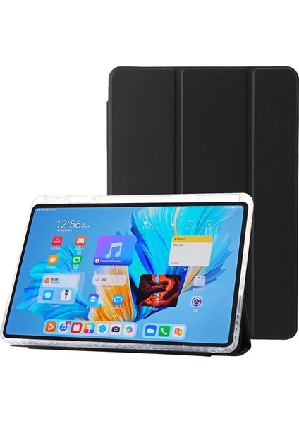 Huawei Matepad 11.5/matepad Air 11.5 Inç 2023 Kılıf Üç Katlı Stand Deri Tablet Kapağı-Gri (Yurt Dışından)