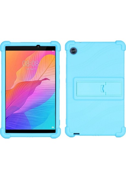 Huawei Matepad T8 8-Inç 2020 KOB2-L09/W09 Için Koruyucu Kapak,pc Stand-Sky Blue ile Yumuşak Silikon Tablet Kılıfı (Yurt Dışından)