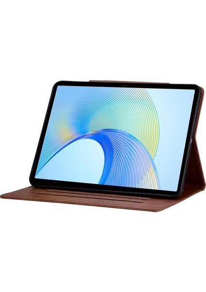 Honor Pad 8 Standlı Kılıf Manyetik Tokalı Pu Deri Tablet Kılıfı, Kart Yuvalı-Kahverengi (Yurt Dışından) modelleri