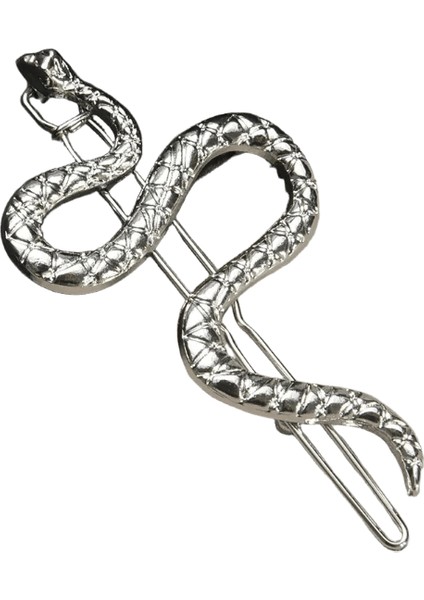 Gotik Punk Metal Yılan Medusa Saç Tokası Saç Klipsi Kadınlar Için Yan Patlama Tutucu Kızlar Retro Ettes Mücevher Baş Aksesuarları Color: Gümüş (Yurt Dışından)