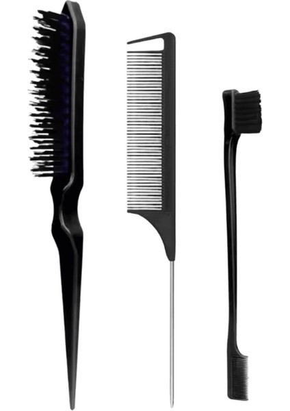 3 Adet Saç Şekillendirici Tarak Seti Teasing Saç Fırçası Üçlü Teasing Tarak Sıçan Kuyruğu Taraklar Kenar Fırçası Saç Kuyruğu Araçları Örgü Aracı Döngürenk: Gül Kırmızı (Yurt Dışından)