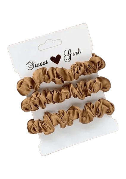 3/5/6pcs Zarif At Kuyruğu Tutucu Lastik Bant Elastik Saç Bandı Saç Aksesuarları Ipek Saten Scrunchies Kadınlar Düz Renkli Saç Ipi Rengi: 5-3pc (Yurt Dışından)