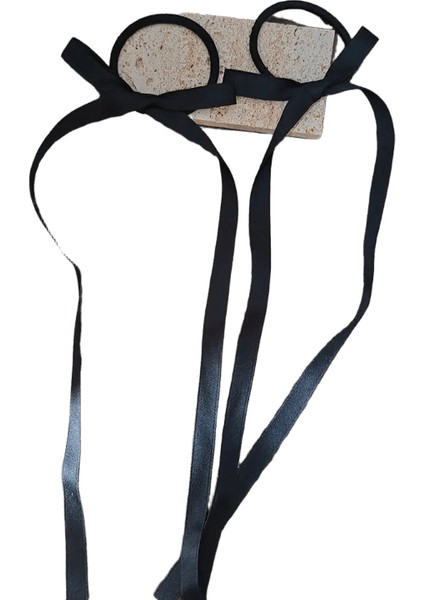 2pc Moda Çıkarılabilir Çok Kullanımlı Şerit Yay Yüksek Elastikiyet Saç Bağları Kadınlar Için Kızlar At Kuyruğu Tutucu Saç Ipi Aksesuarları Hediye Renk: 2pc Siyah (Yurt Dışından)