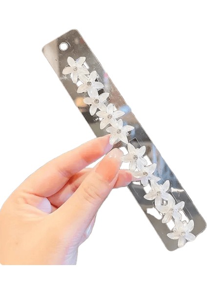 Yeni Çocuklar Mini Saç Klipleri Kızlar Için Saç Aksesuarları Örgülü Saç Saçkopu Küçük Çiçek Tatlı Kadınlar Moda Dekorasyonu Ettes Metal Renk: Beyaz 10 Pcs (Yurt Dışından)