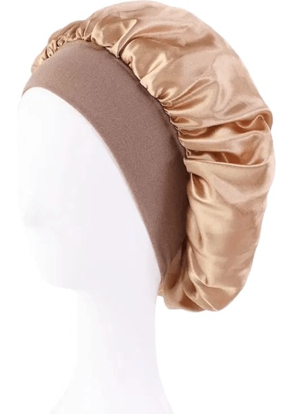 Yeni Kadınların Saten Saten Katı Geniş Kıtsıklı Uyku Şapkası Unisex Head Sarma Elastik Bant Kapağı Saç Bakım Bonnet Gece Şapkası Bonnet De Nuit Renk: Haki (Yurt Dışından)