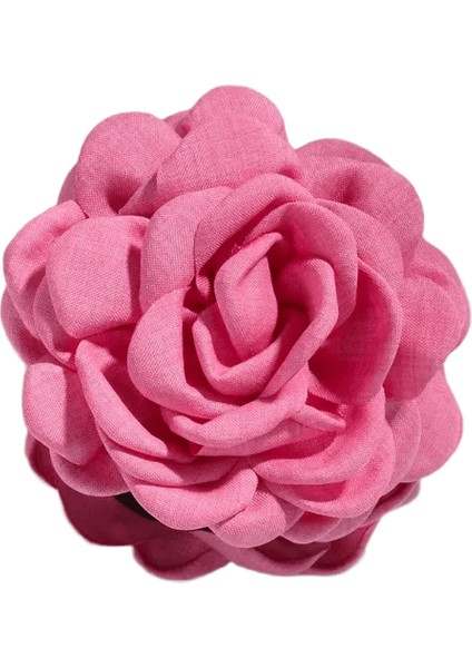 16 Renk Ter Orta Boy Pamuklu Kumaş Gül Çiçek Saç Pençe Klipleri Kadınlar Için Kore Ctach Köpekbalığı Kelepçe Saç Aksesuarları 2024 Renk: Gül Pembesi (Yurt Dışından)