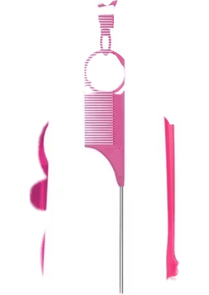 3 Adet Saç Şekillendirici Tarak Seti Teasing Saç Fırçası Üçlü Teasing Tarak Sıçan Kuyruğu Taraklar Kenar Fırçası Saç Kuyruğu Araçları Örgü Aracı Döngürenk: Gül Kırmızı (Yurt Dışından)