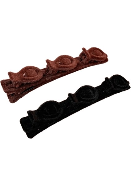 1-3pcs Akıllı Saç Klip Saç Stil Yan Patlama Saç Pin Pil Pimleri Kip Kırık Saç Tutucu Ettes Ette Saç Aksesuarları Renk: Kahve Siyah 2 Pcs (Yurt Dışından)