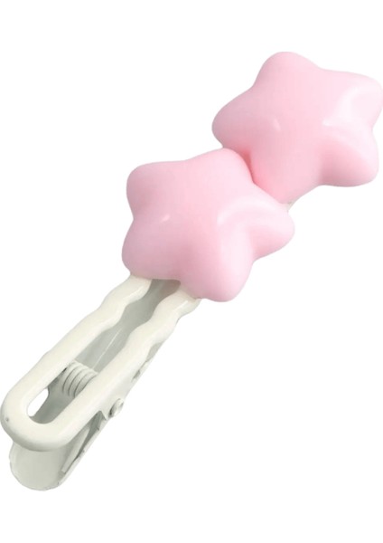 Sevimli Renkli 3D Yıldız Saç Klipleri Kızlar Için Tatlı Saçlar Dekorasyon Kawaii Saç Tokası Saç Çubuğu Ettes Çocuklar Güzel Saç Aksesuarları Renk: Pembe-2pcs (Yurt Dışından)