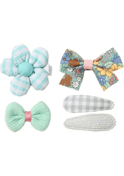 5/7pcs Mini Bebek Kız Saç Klipli Toddler Kız Için Sevimli Çiçek Yay Tavşan Prenses Saç Tokası Güzel Patlama Yan Klip Saç Aksesuarları: 3866-2 (Yurt Dışından)