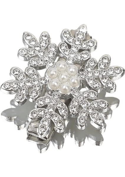 1/5pcs Beyaz Kar Tanesi Inci Saç Klip Kış Tatlı Sevimli Bobby Pim Kadın Moda Retro Çiçek Saç Tarafı Şapka Aksesuarları: 4pcs/beden: Çap 3cm (Yurt Dışından)