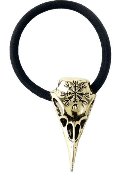 Moda Kafası Mücevher Iskandinav Vikings Aksesuarlar Kristal Kurt Başı Siyah Elastik Saç Kauçuk Bantlar Hayvan Halat Kadın Metal Renk: F (Yurt Dışından)