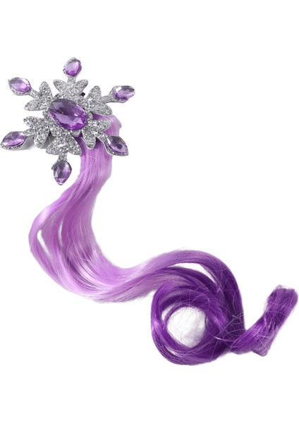 Gradent Kar Tanesi Peruk Saç Klipleri Kızlar Için Güzel Prenses Saç Tokaları Anime Elsa Kar Tanesi Saç Çantası Ettes Saç Aksesuarları (Yurt Dışından)