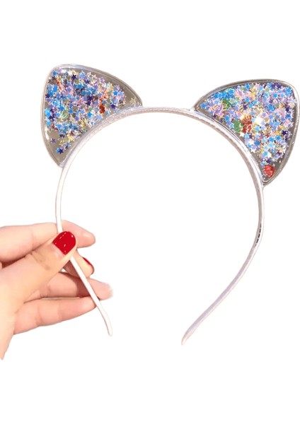 Kızlar Sevimli Parlayan Pullu Kedi Kulakları Saç Bantları Tatlı Saç Süsü Kafa Bandı Prenses Hediye Kids Moda Saç Aksesuarları Renk: 3 (Yurt Dışından)